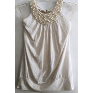 White Halter with Pearls